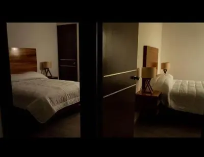 Cama o camas de una habitación en Hotel entre volcanes