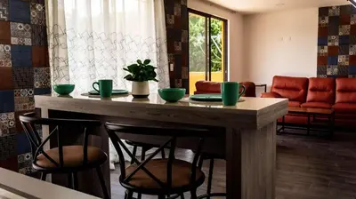 Zona de estar de Hotel entre volcanes