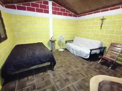 Cama o camas de una habitación en cabaña la soberbia