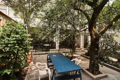 Jardín al aire libre en Apartamento nuevo con vistas a jardín cerca de Coyoacán