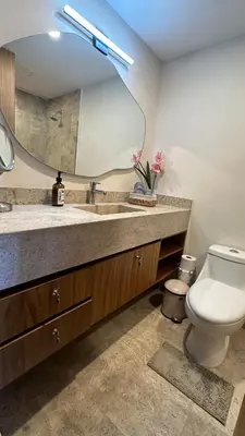 Un baño de Lujoso Penthouse con alberca vista increíble al Mar y Rio en el Estero