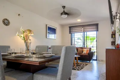 Zona de estar de Casa de Relax con Alberca y bellas Amenidades