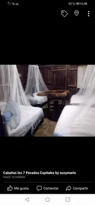 Cama o camas de una habitación en Cabaña la envidia