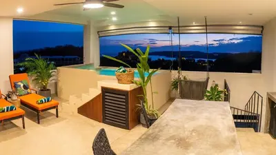 Zona de estar de Lovely apartment with a private plunge pool
