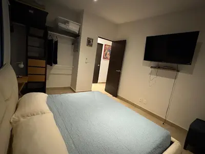 Cama o camas de una habitación en Casa Mar y Laguna PUERTA AL SOL