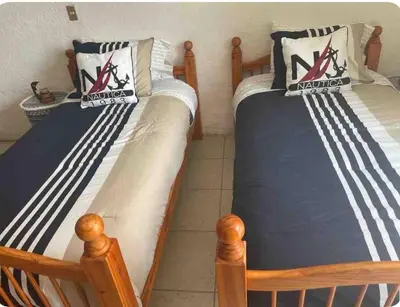 Cama o camas de una habitación en House on the shore of the lake