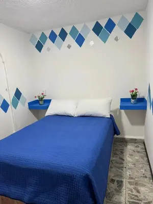 Cama o camas de una habitación en Casa Cristal