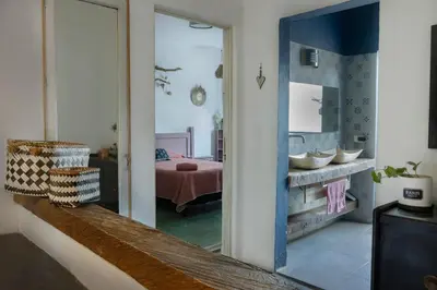 Cama o camas de una habitación en Casa cerca del centro histórico María Luisa