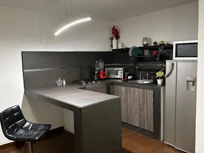 Una cocina o zona de cocina en Majestuoso alojamiento
