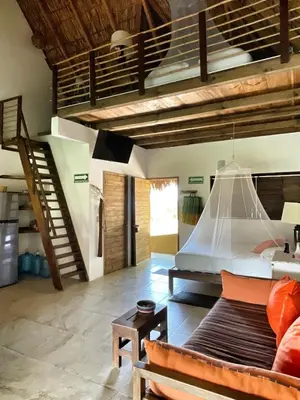 Cama o camas de una habitación en Cabañas Uma 1