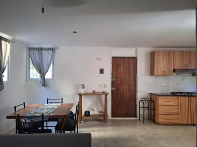 Una cocina o zona de cocina en Departamento Chahué