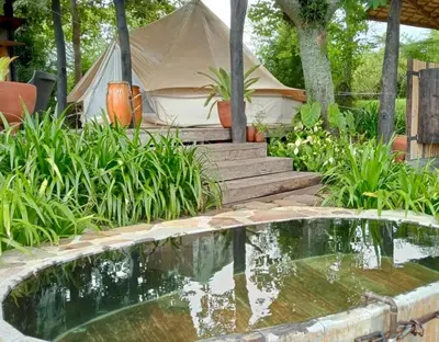 Jardín al aire libre en Escápate a un bosque mágico Citlalapa
