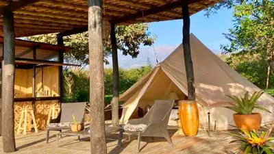Jardín al aire libre en Escápate a un bosque mágico Citlalapa