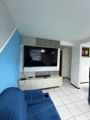 Una televisión o centro de entretenimiento en Casa residencial Santa María