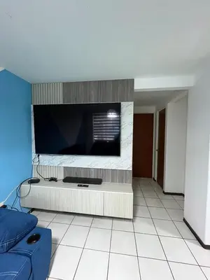 Una televisión o centro de entretenimiento en Casa residencial Santa María
