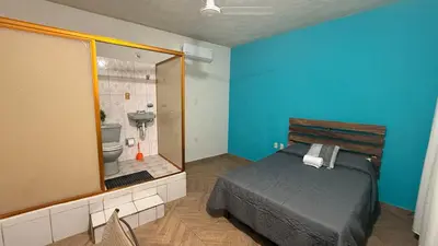Cama o camas de una habitación en Casa Mar Zicatela