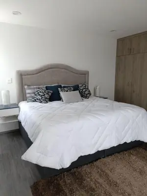 Cama o camas de una habitación en Gran departamento de lujo ejecutivo con alberca
