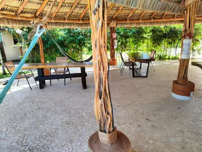 Un patio o zona al aire libre en Ashly Loma Larga