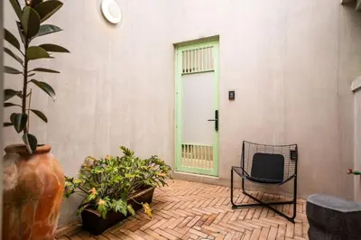 Zona de estar de Charming Cozy Apartment in the Heart of Coyoacán