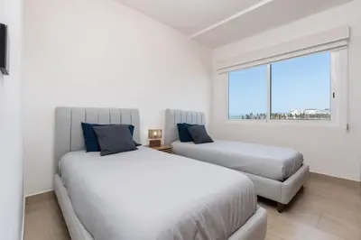 Cama o camas de una habitación en Punta Arena - Beach - Pool - WiFi - Jacuzzi