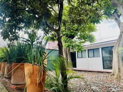 Jardín al aire libre en Departamento con terraza en el Centro -Costa-