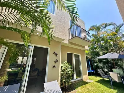 Jardín al aire libre en Casa Olivo