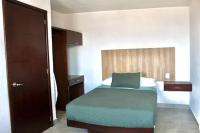 Cama o camas de una habitación en Hotel Estrella Apt B
