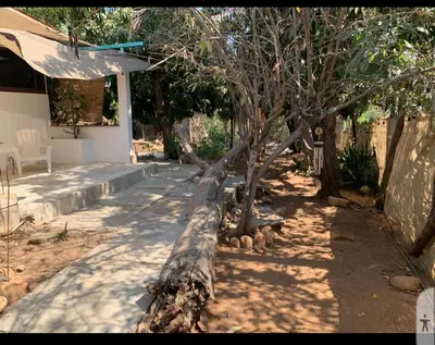 Jardín al aire libre en Habitación 2 camas internet Starlink
