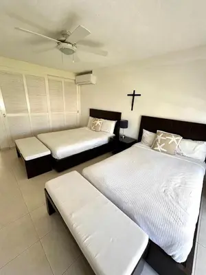 Cama o camas de una habitación en Luxurios house, pool and beach YOUR OASIS