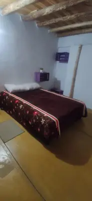 Cama o camas de una habitación en Cabaña Aluxes