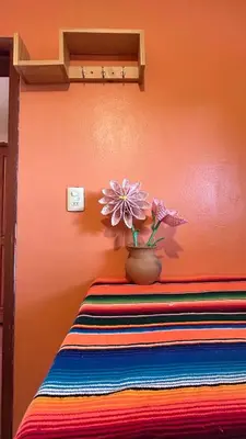 Cama o camas de una habitación en La casa de mi abuelita