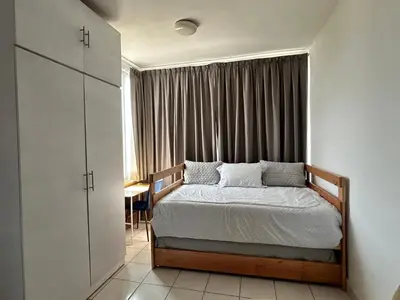 Cama o camas de una habitación en Departamento cerca de playa Papagayo