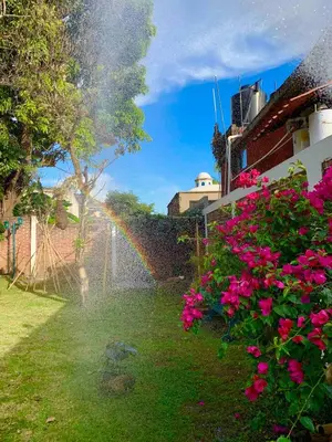 Jardín al aire libre en Casa familiar céntrica y con bella vista
