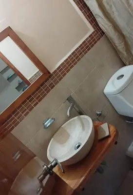 Un baño de Acogedora casita en la playa