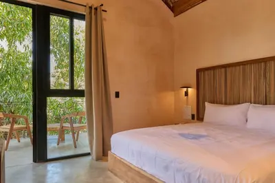 Cama o camas de una habitación en Pan Beach