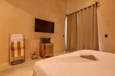 Cama o camas de una habitación en Pan Beach