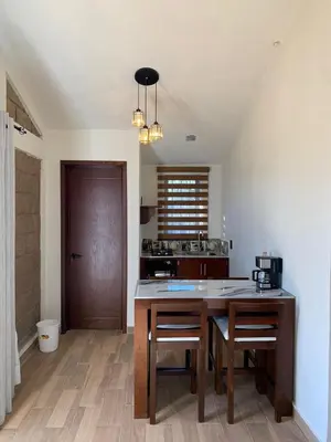 Una cocina o zona de cocina en Cabañas Hacienda Real