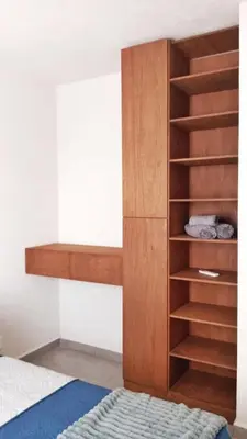 Cama o camas de una habitación en Departamento con alberca en área exclusiva Acapulco