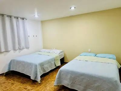 Cama o camas de una habitación en Departamento Sencillo Foro Sol GNP y Aeropuerto