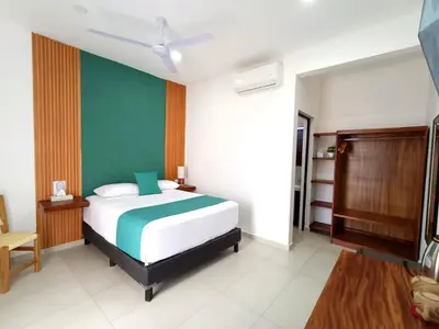 Cama o camas de una habitación en Punta Colibrí