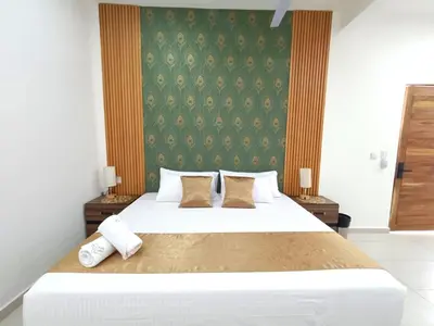 Cama o camas de una habitación en Punta Colibrí