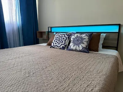 Cama o camas de una habitación en Cerca Foro Sol GNP y Aeropuerto