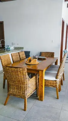 Zona de estar de Beachfront house Private beach Pool 6 people