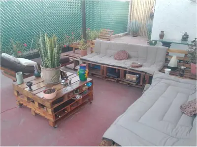 Zona de estar de Casa en Xochimilco para 5 personas ideal para el Mundial 2026