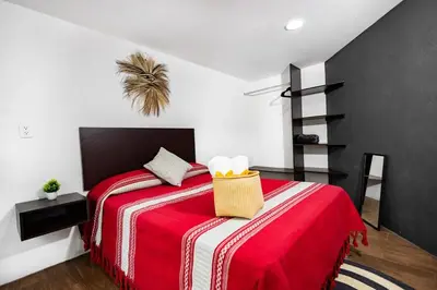 Cama o camas de una habitación en PENT HOUSE de 2 recámaras para 5 o más en el Centro Historico Oaxaca
