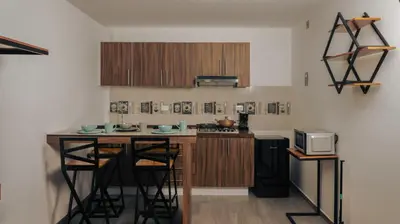 Una cocina o zona de cocina en Hotel Entre Volcanes