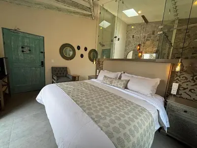 Cama o camas de una habitación en Castello di Carlo - Departamento Carlo Magno III