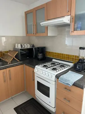 Una cocina o zona de cocina en Cómodo Departamento en San Andrés Cholula