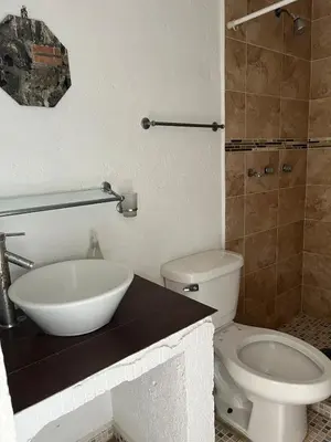 Un baño de Las Fuentes Casa jardín alberca con caldera opcional