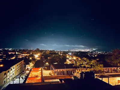Vista general de Oaxaca de Juárez o vista desde el hostal o pensión